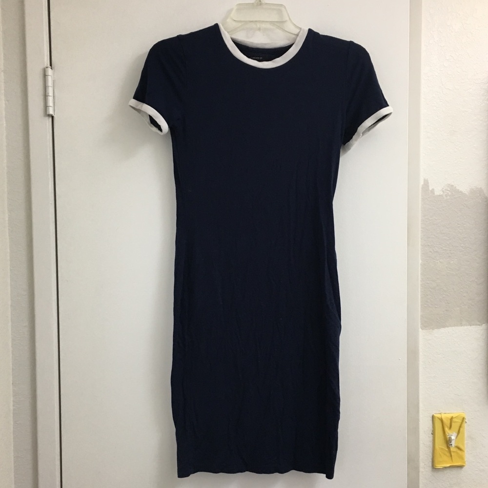 Navy blue ringer tee bodycon dress🌊